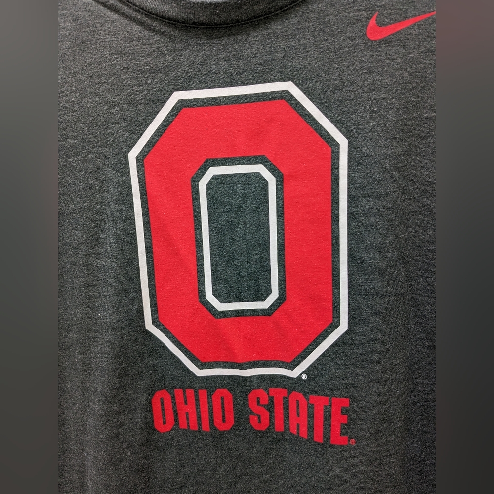 Misses Nike college tee. OH state long sleeve. Size S. Gray - Picture 2 of 4